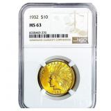 1932 $10 Gold Eagle NGC MS63