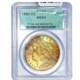 1882-CC Morgan Silver Dollar PCGS MS64