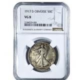 1917-D Walking Liberty Half Dollar NGC VG8