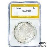 1890 Morgan Silver Dollar PGA MS63