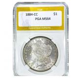 1884-CC Morgan Silver Dollar PGA MS64
