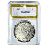 1900 Morgan Silver Dollar PGA MS65
