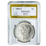 1899-O Morgan Silver Dollar PGA AU53 Micro O