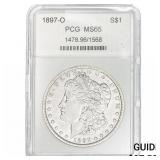 1897-O Morgan Silver Dollar NCG MS65