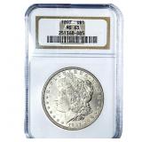 1897 Morgan Silver Dollar NGC MS63
