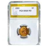 1902 Indian Head Cent PGA MS64 RD