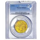1932 $10 Gold Eagle PCGS MS62