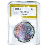 1881-S Morgan Silver Dollar PGA MS66+ Monster
