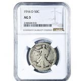 1916-D Walking Liberty Half Dollar NGC AG3