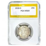1918-D Standing Liberty Quarter PGA MS64