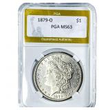 1879-O Morgan Silver Dollar PGA MS63