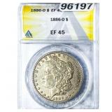 1886-O Morgan Silver Dollar ANACS EF45