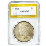 1926-S Silver Peace Dollar PGA MS63