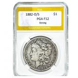 1882-O/S Morgan Silver Dollar PGA F12 Strong