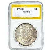 1890-O Morgan Silver Dollar PGA MS63