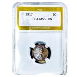 1917 Wheat Cent PGA MS66 BN