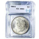 1880-S Morgan Silver Dollar ICG MS63