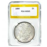 1889 Morgan Silver Dollar PGA MS65