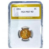 1951 Wheat Cent PGA MS67 RD