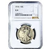 1916 Walking Liberty Half Dollar NGC G4