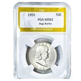 1955 Franklin Half Dollar PGA MS63 Bugs Bunny
