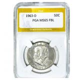 1963-D Franklin Half Dollar PGA MS65 FBL