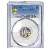 1942/1-D Mercury Silver Dime PCGS VF30