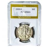 1939-D Walking Liberty Half Dollar PGA MS64+