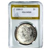 1904-O Morgan Silver Dollar PGA MS66