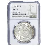 1899-S Morgan Silver Dollar NGC MS63