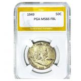 1949 Franklin Half Dollar PGA MS66 FBL