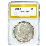 1892-O Morgan Silver Dollar PGA MS65