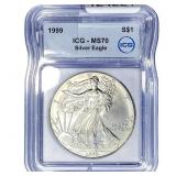1999 Silver Eagle ICG MS70
