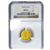 1925-D $2.50 Gold Quarter Eagle NGC MS63