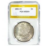 1881-CC Morgan Silver Dollar PGA MS64+