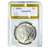 1928-S Silver Peace Dollar PGA MS63
