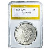 1922-O/S Morgan Silver Dollar PGA AU58