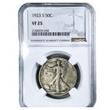 1923-S Walking Liberty Half Dollar NGC VF25