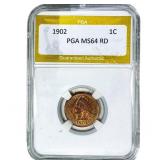 1902 Indian Head Cent PGA MS64 RD