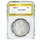 1887-S Morgan Silver Dollar PGA MS63