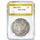 1900-O/CC Morgan Silver Dollar PGA VF30