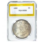 1890 Morgan Silver Dollar PGA MS66
