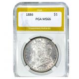 1886 Morgan Silver Dollar PGA MS66