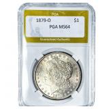 1879-O Morgan Silver Dollar PGA MS64