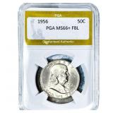 1956 Franklin Half Dollar PGA MS66+ FBL