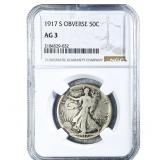 1917-S Walking Liberty Half Dollar NGC AG3