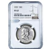 1957 Franklin Half Dollar NGC PF67
