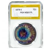 1878-S Silver Trade Dollar PGA MS63 PL