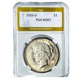 1926-D Silver Peace Dollar PGA MS63