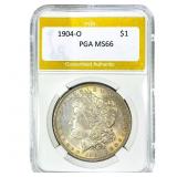 1904-O Morgan Silver Dollar PGA MS66